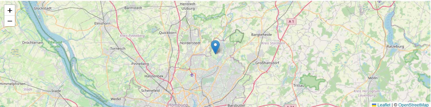 Eine Landkarte mit Link zu Google Maps